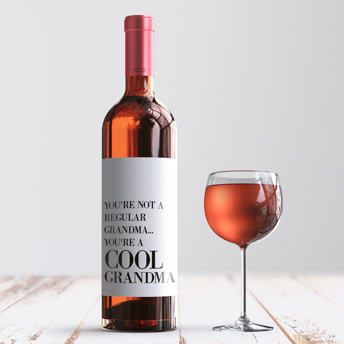Cool Grandma Mother's Day Wine Label and Card