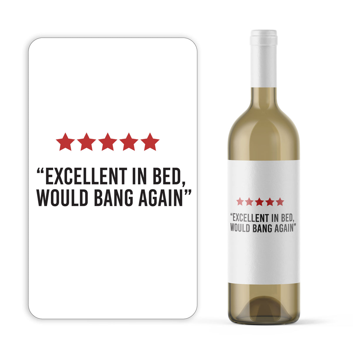 Funny Valentine's Day Wine Label and Card