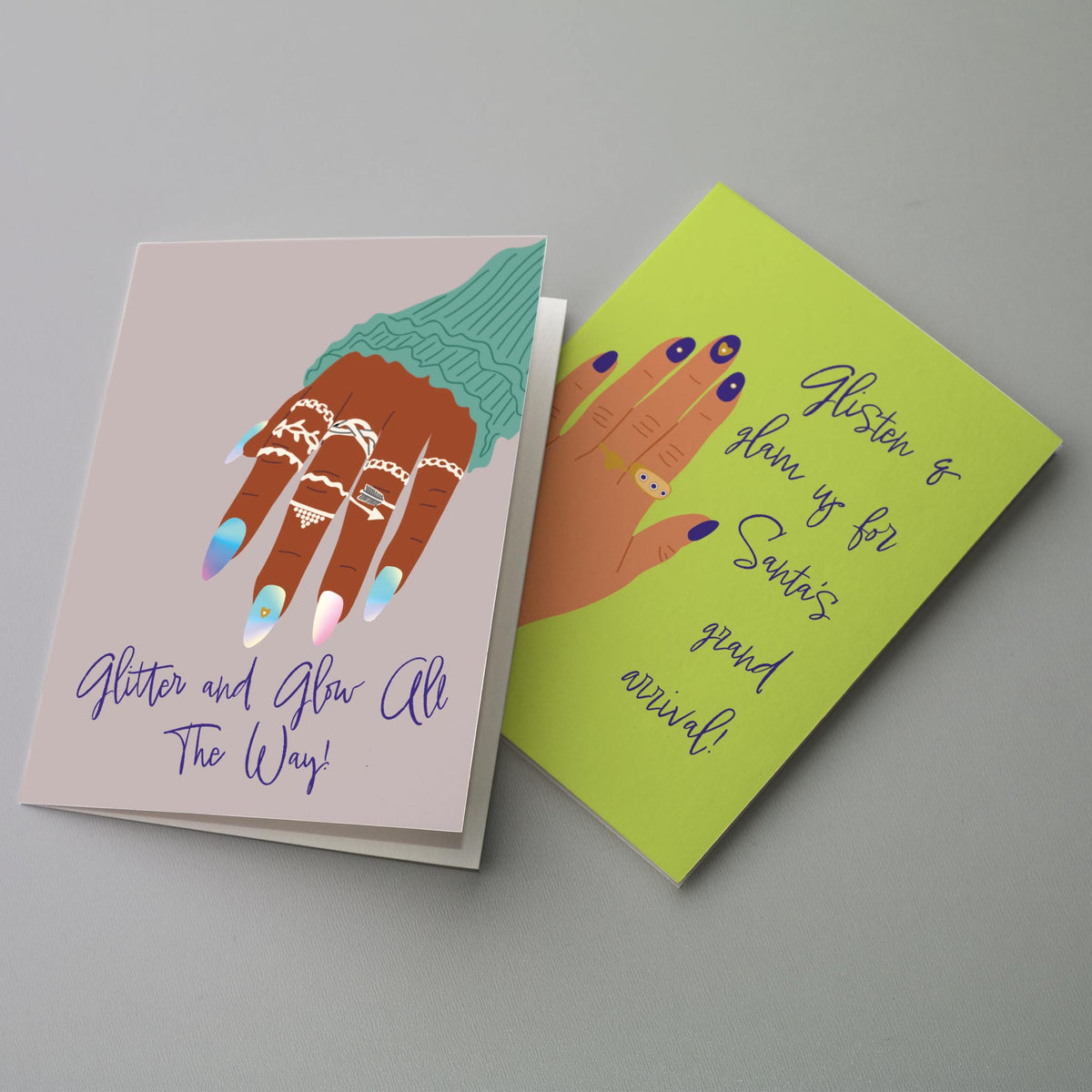 Nail Salon Holiday Greeting Cards, Set of 24