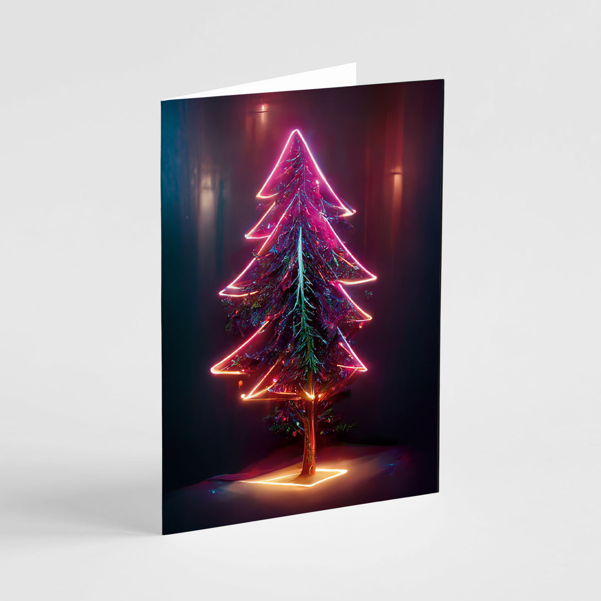 Modern Christmas Tree Greeting Cards, Set of 24
