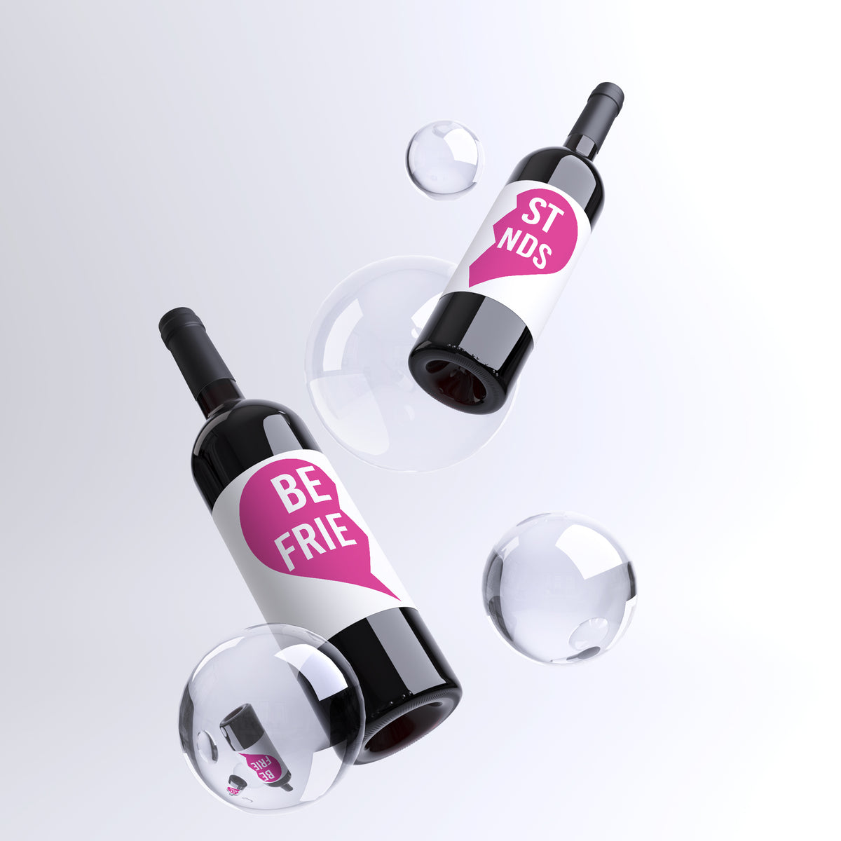 Galentine's Day Wine Labels, Pack of 8