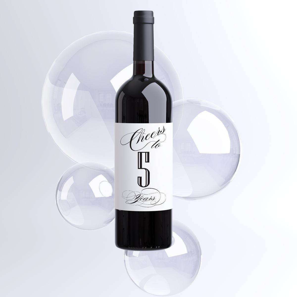 Anniversary Wine Label, Cheers to 10 Years