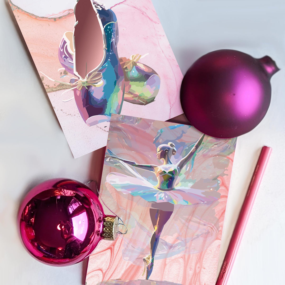 Ballerina Holiday Greeting Cards, Set of 24