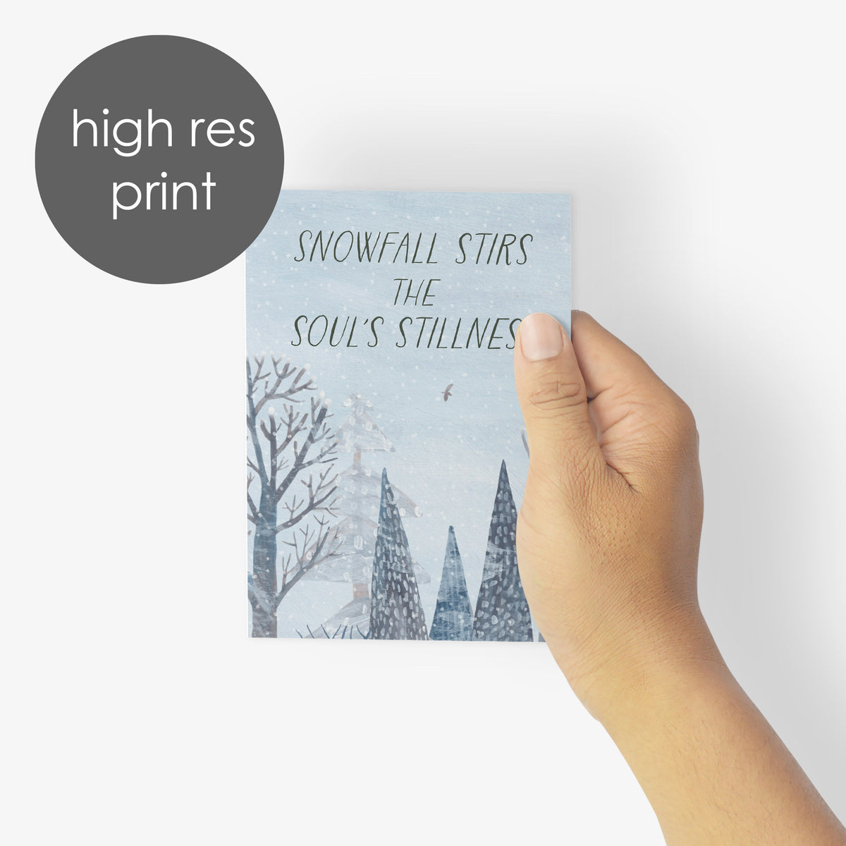 Peaceful Winter Greeting Cards, Set of 24