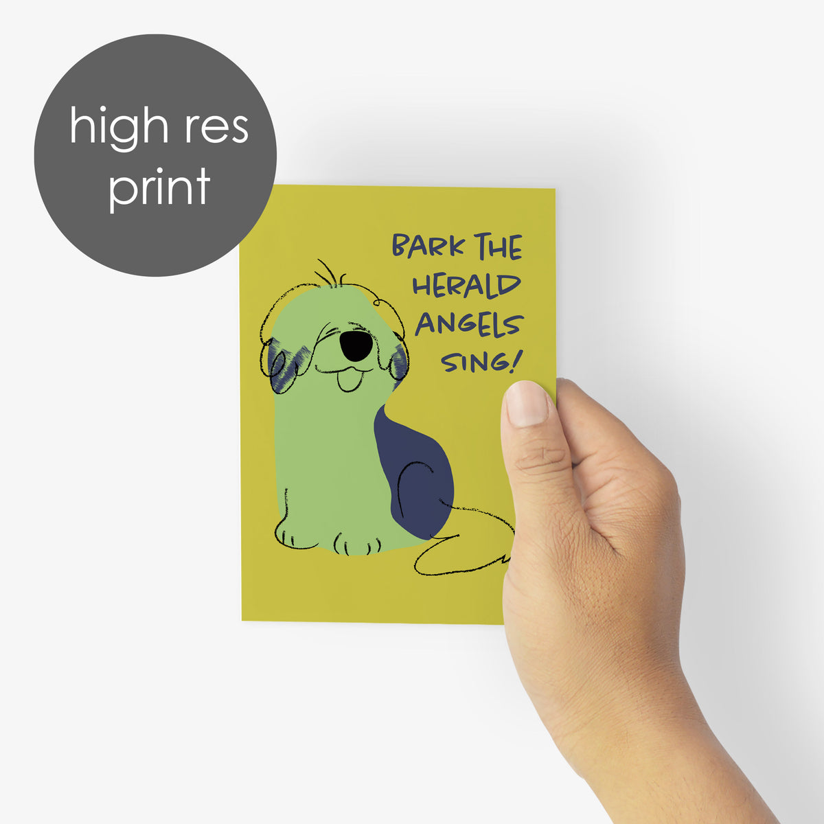 Funny Dog Christmas Greeting Cards, Set of 24