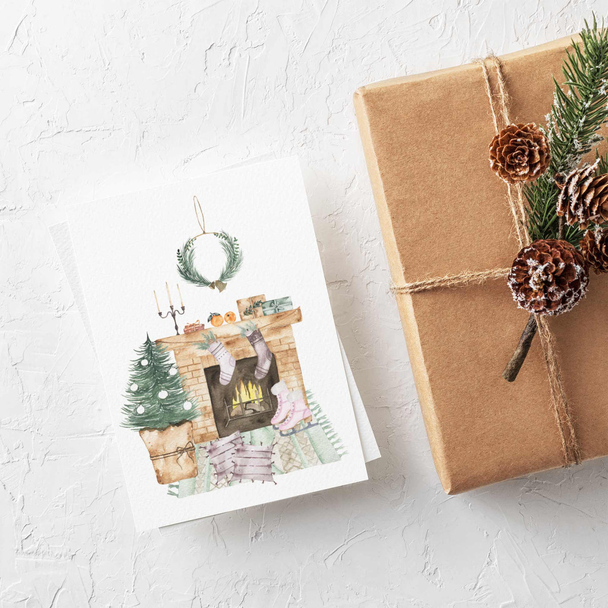 Cozy Home Holiday Greeting Cards, Set of 24