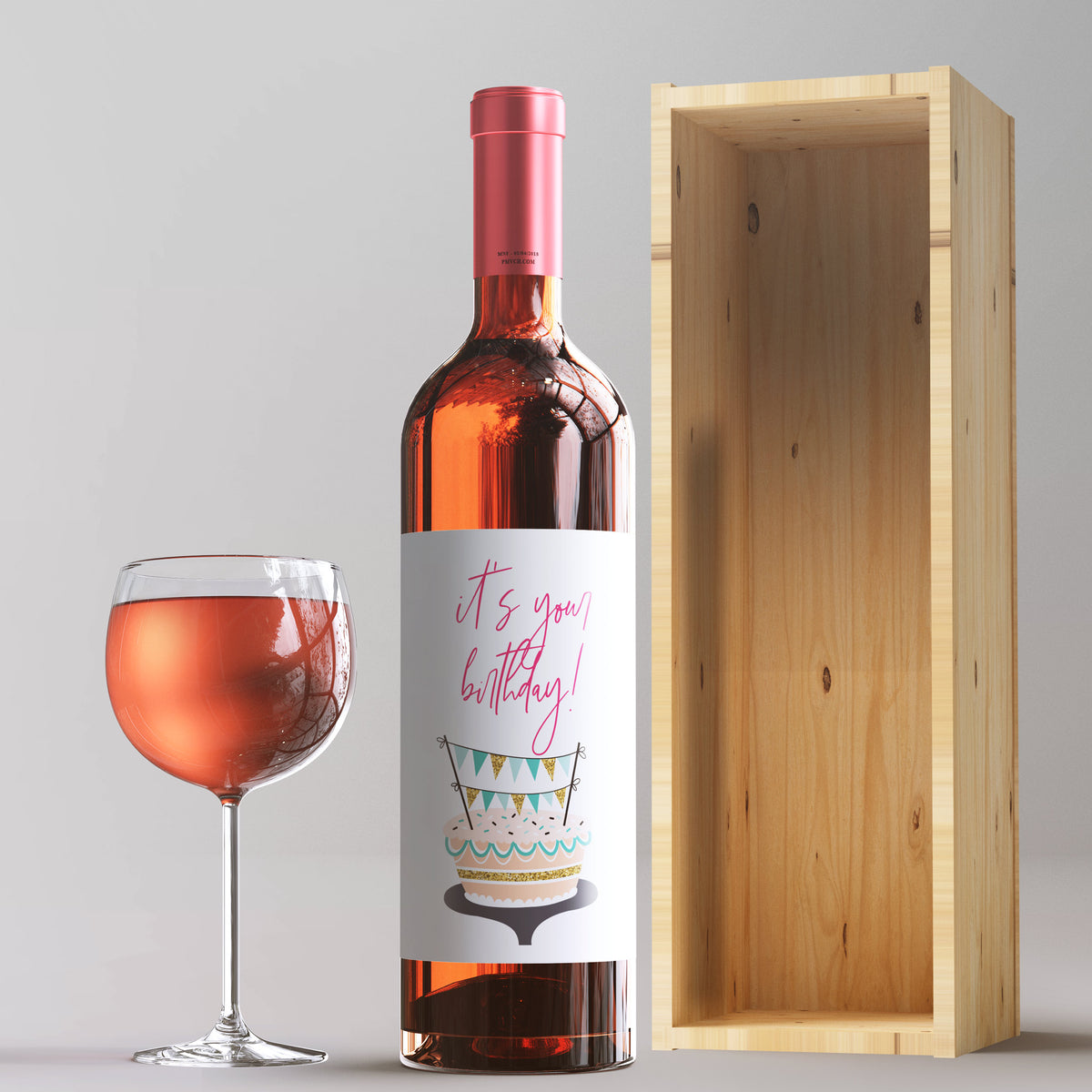21st Birthday Wine Labels, Pack of 4