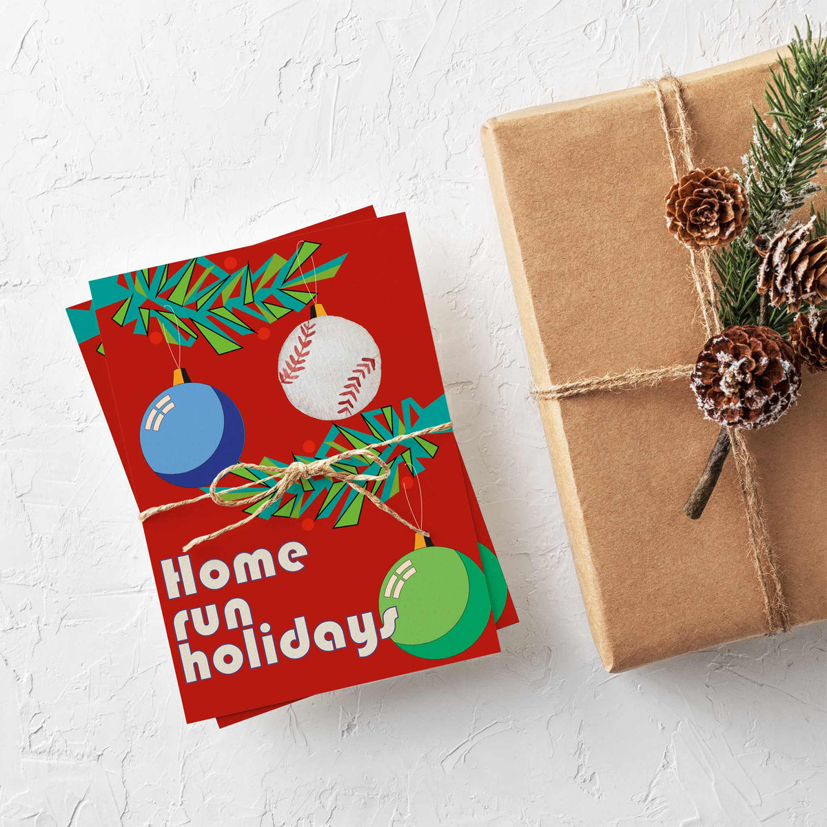Baseball Christmas Cards, Set of 24