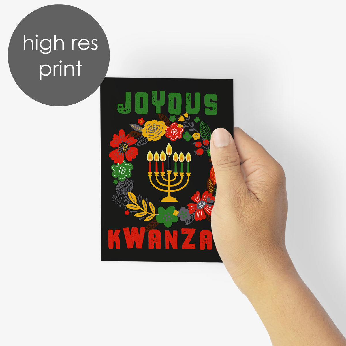 Happy Kwanzaa Greeting Cards, Set of 24