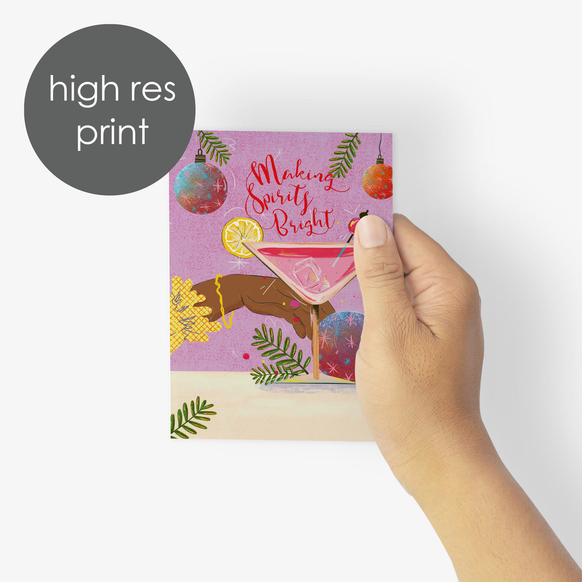 Holiday Cocktail Party Greeting Cards, Set of 24
