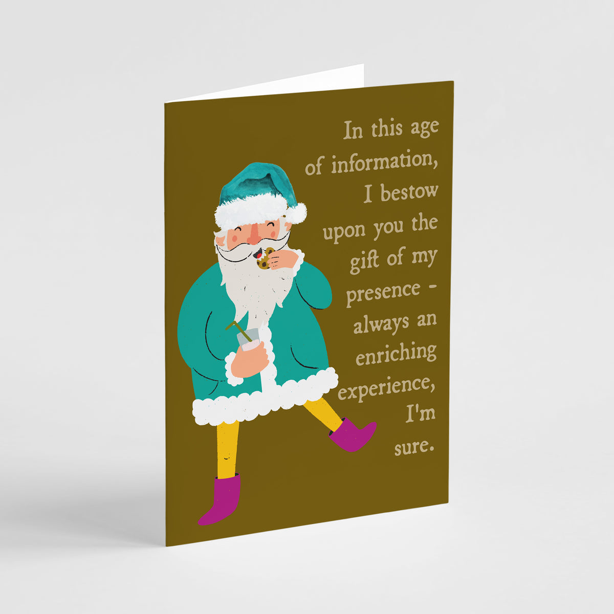 Highbrow Santa Claus Christmas Cards, Set of 24