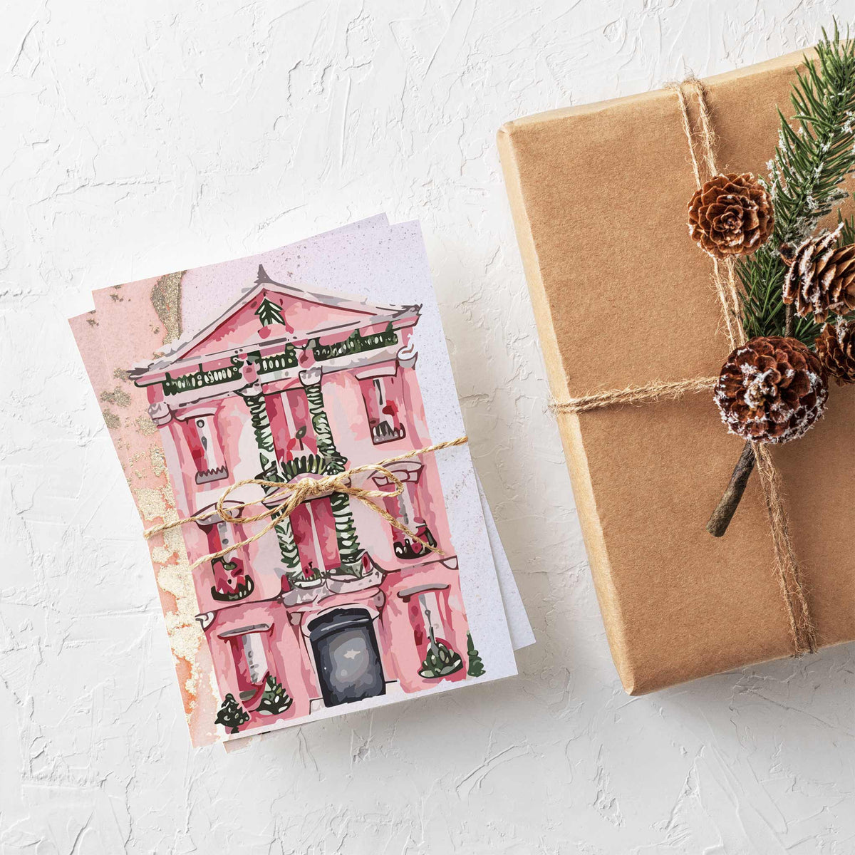 French Buildings Greeting Cards, Set of 24