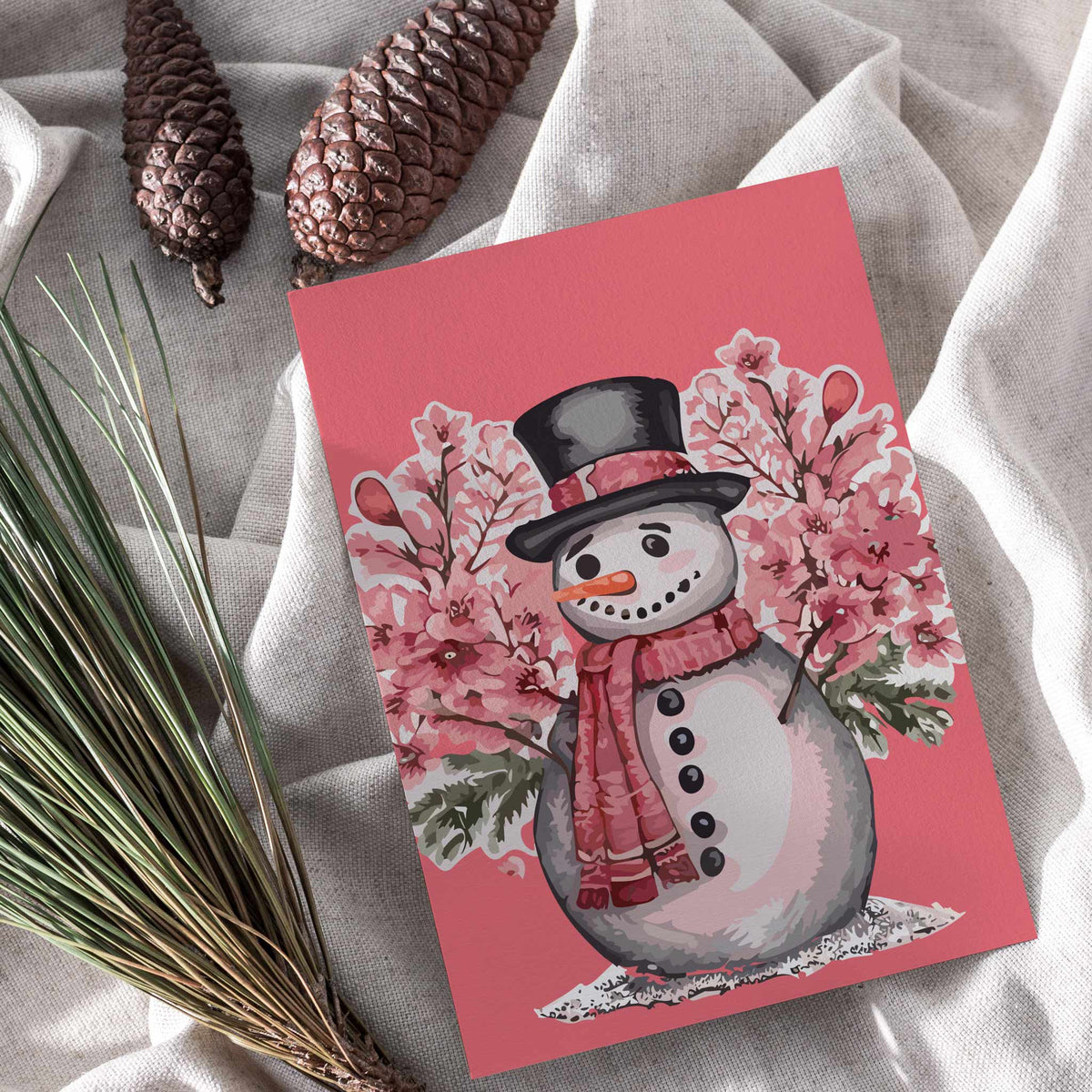 Snowmen and Snow Ladies Holiday Greeting Cards, Set of 24