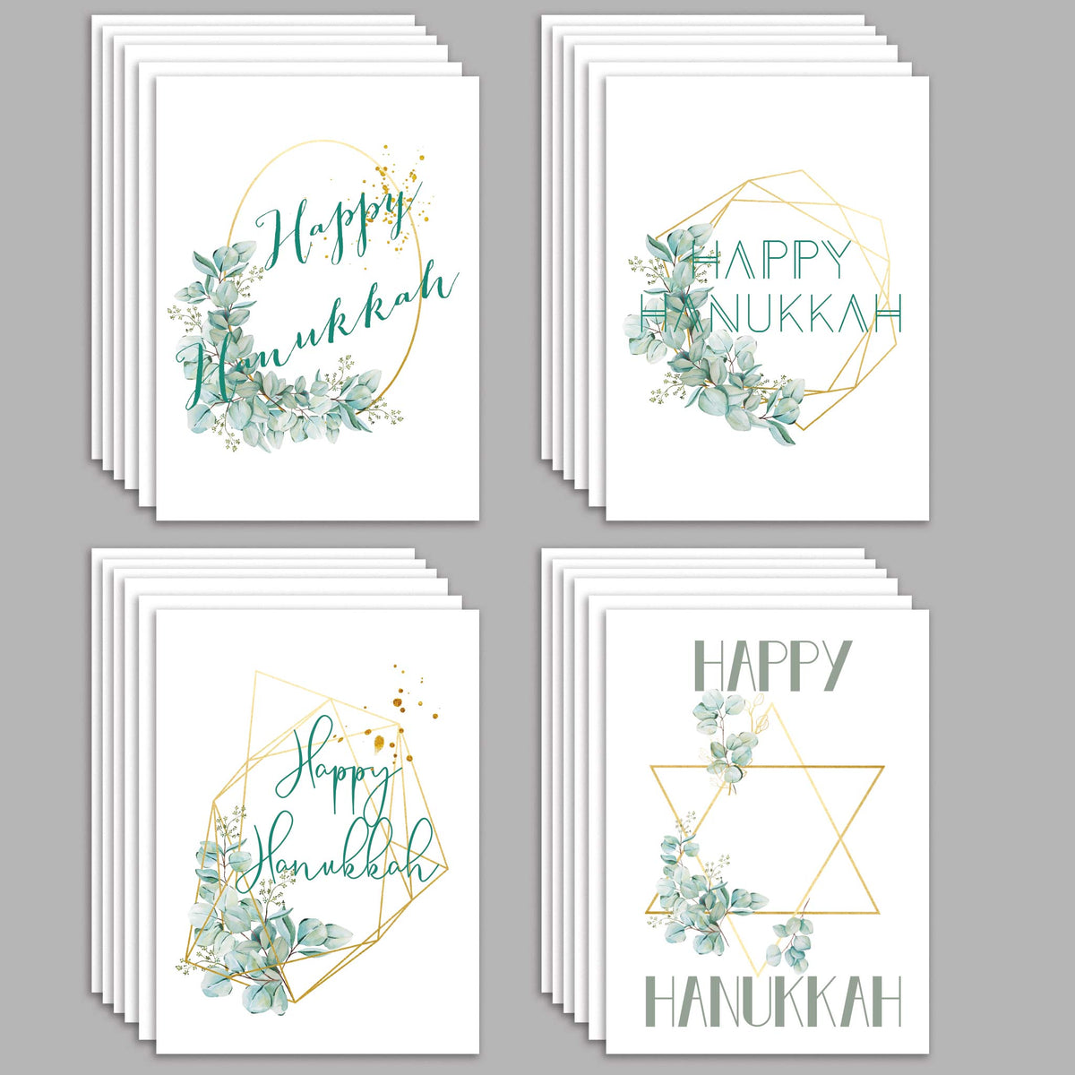 Hanukkah Greeting Cards, Set of 24