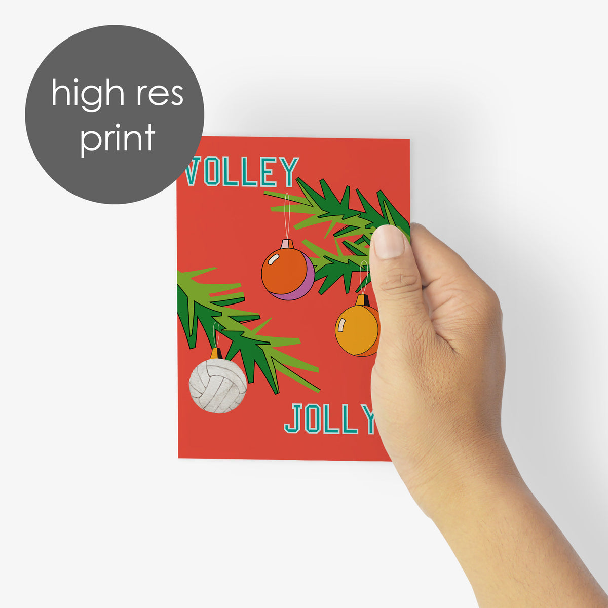 Volleyball Christmas Greeting Cards, Set of 24