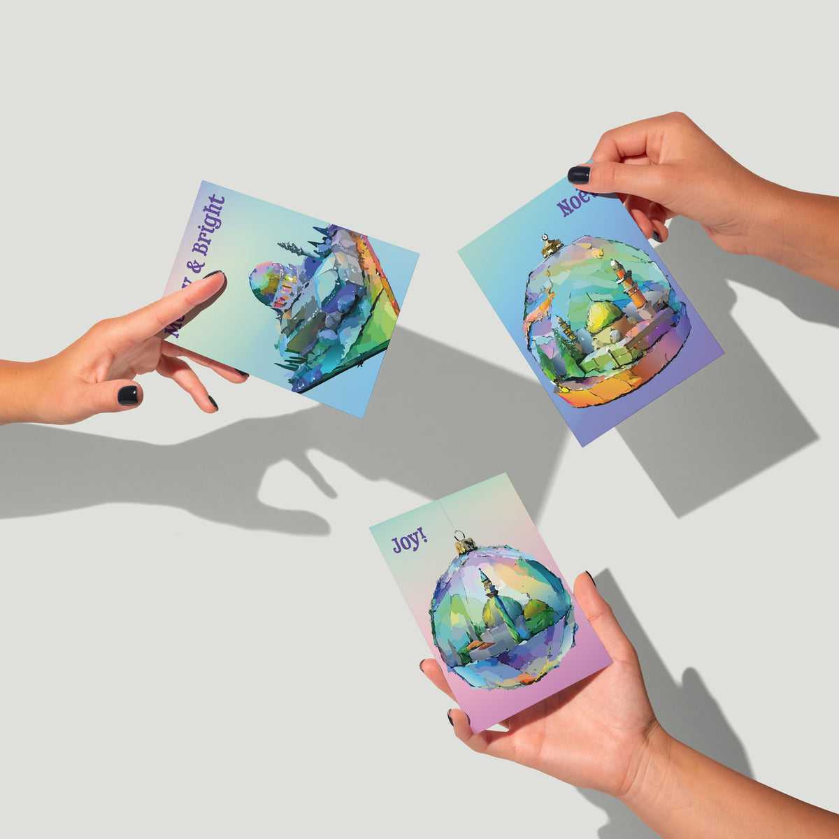 Religious Christmas Greeting Cards, Set of 24