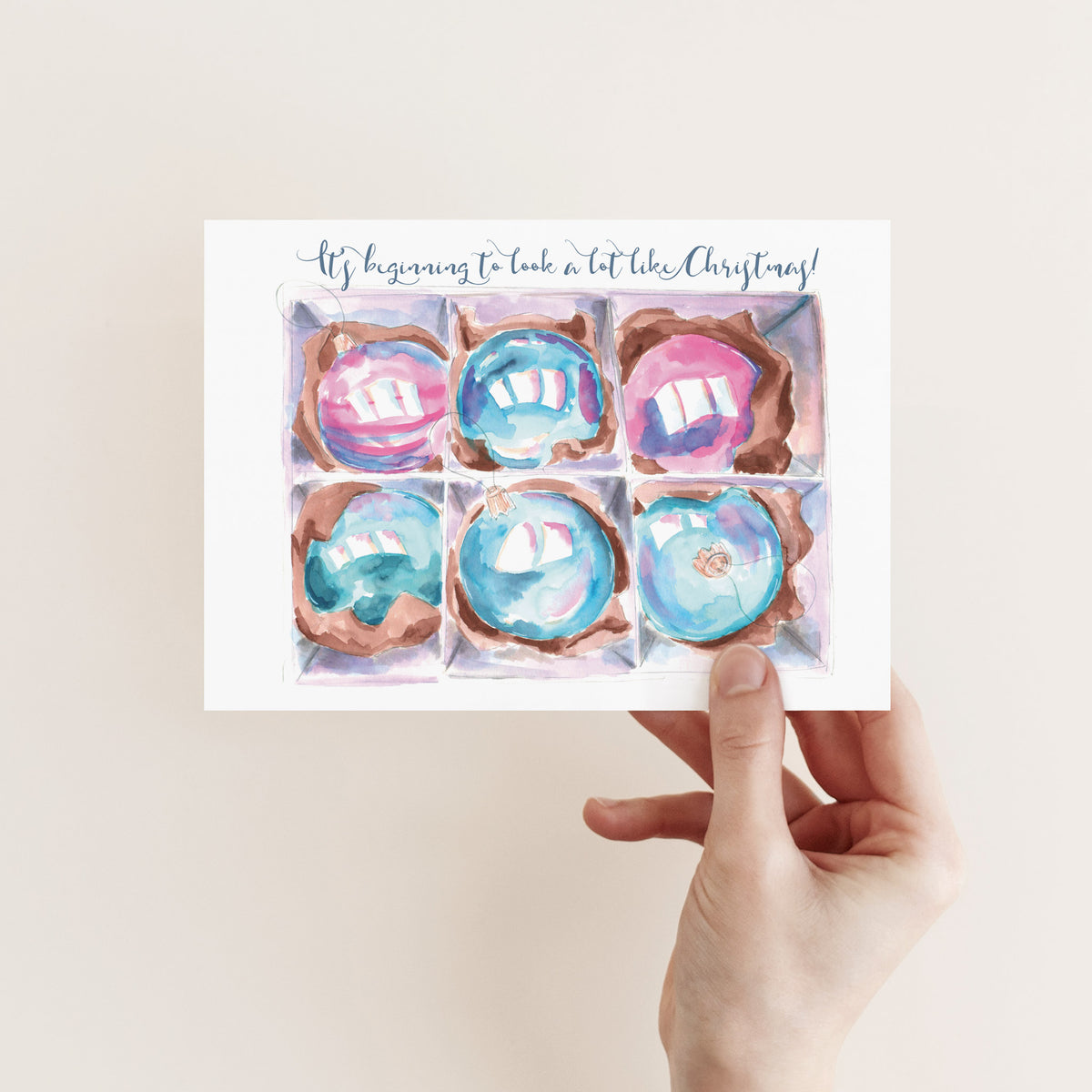 Modern Ornament Christmas Cards, Set of 24