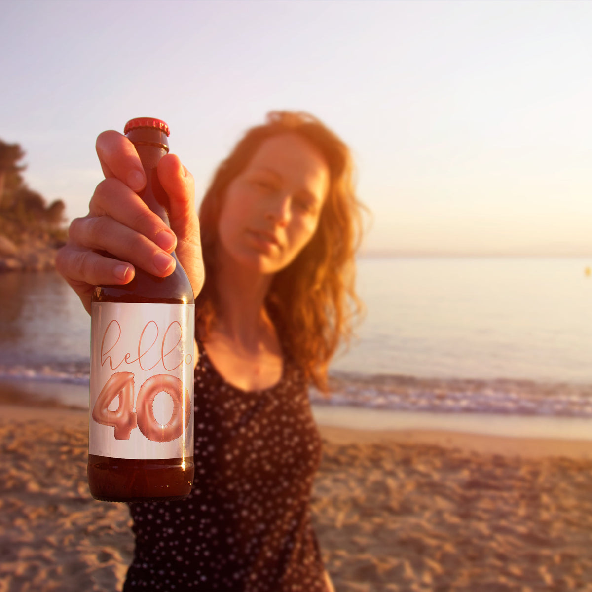 40th Birthday Beer Labels, Pack of 6