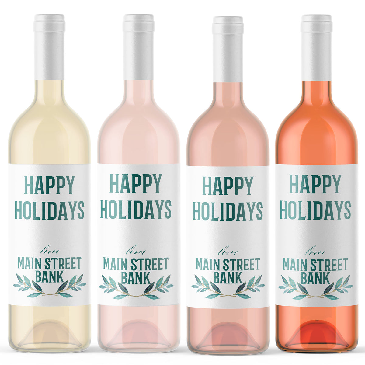 Happy Holidays Wine Labels, Pack of 4