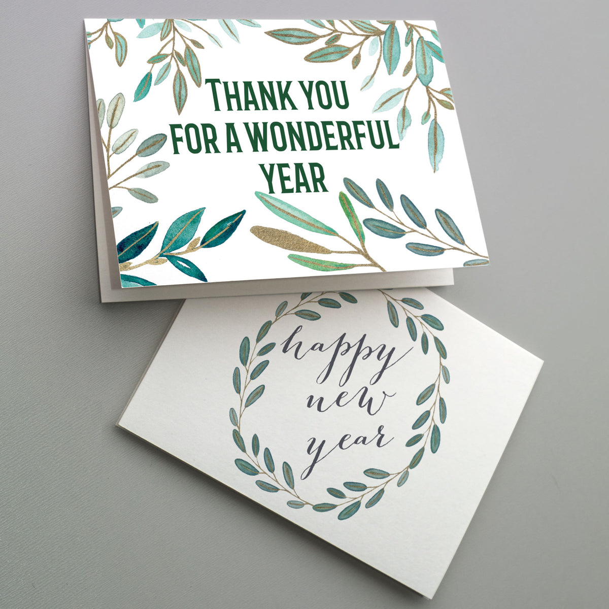 Watercolor Holiday Greeting Cards, Set of 24