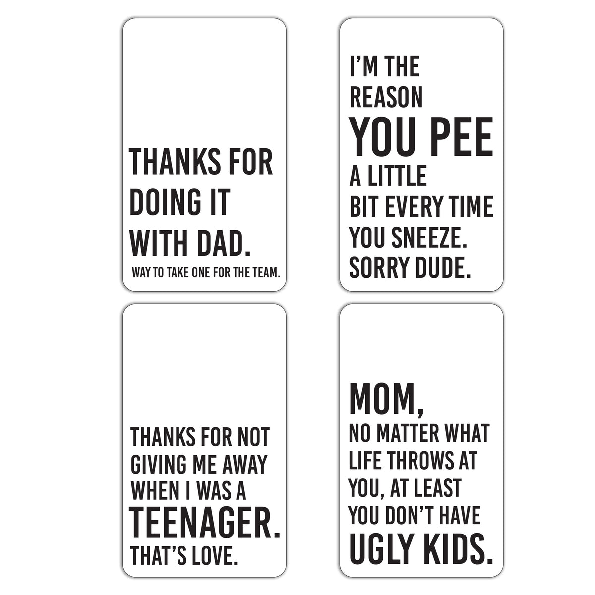 Funny Wine Labels for Mom, Pack of 4