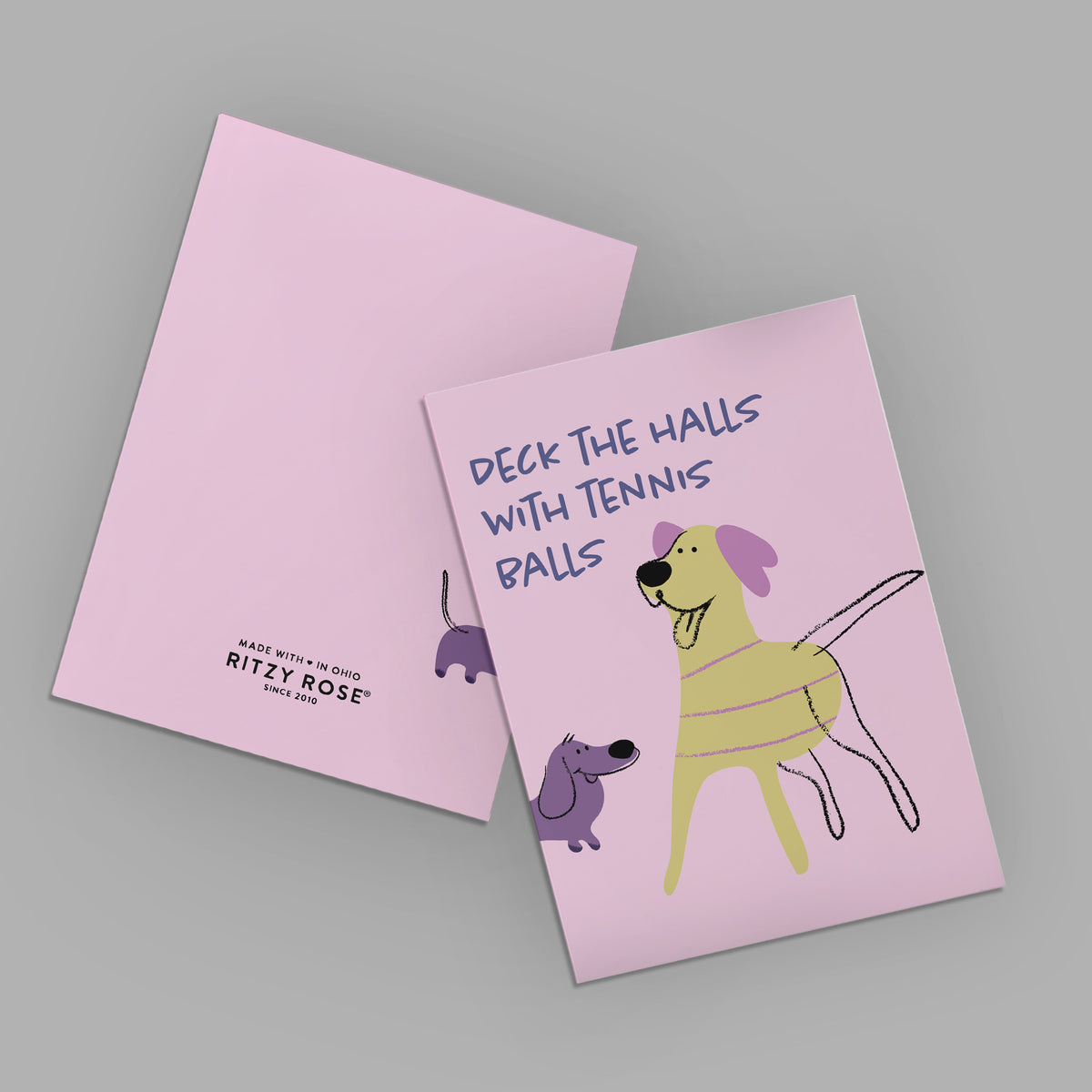 Funny Dog Christmas Greeting Cards, Set of 24