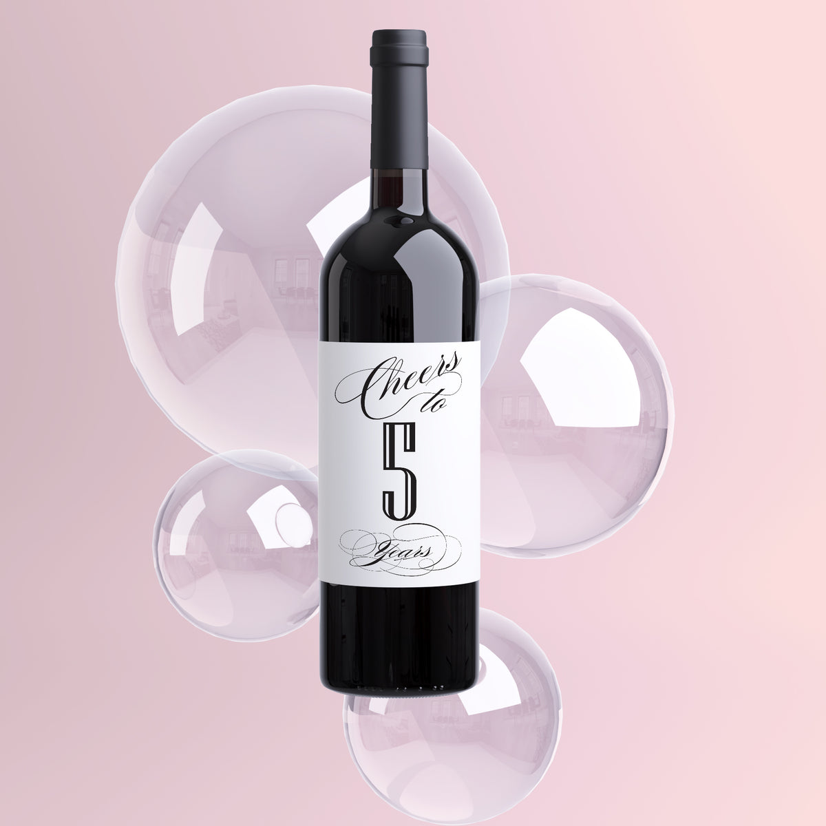 Anniversary Wine Label, Cheers to 10 Years