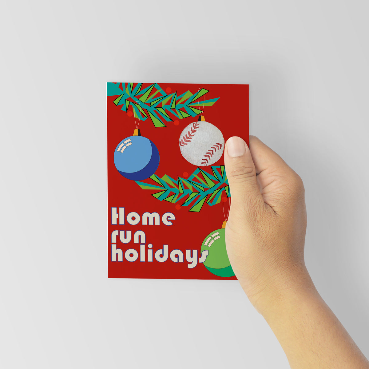 Baseball Christmas Cards, Set of 24