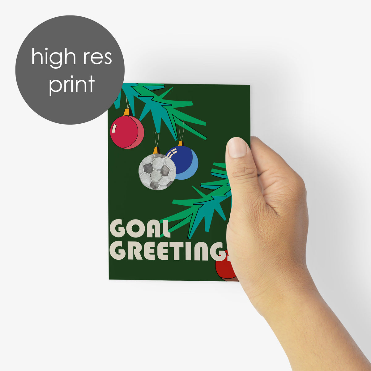 Soccer Christmas Greeting Cards, Set of 24