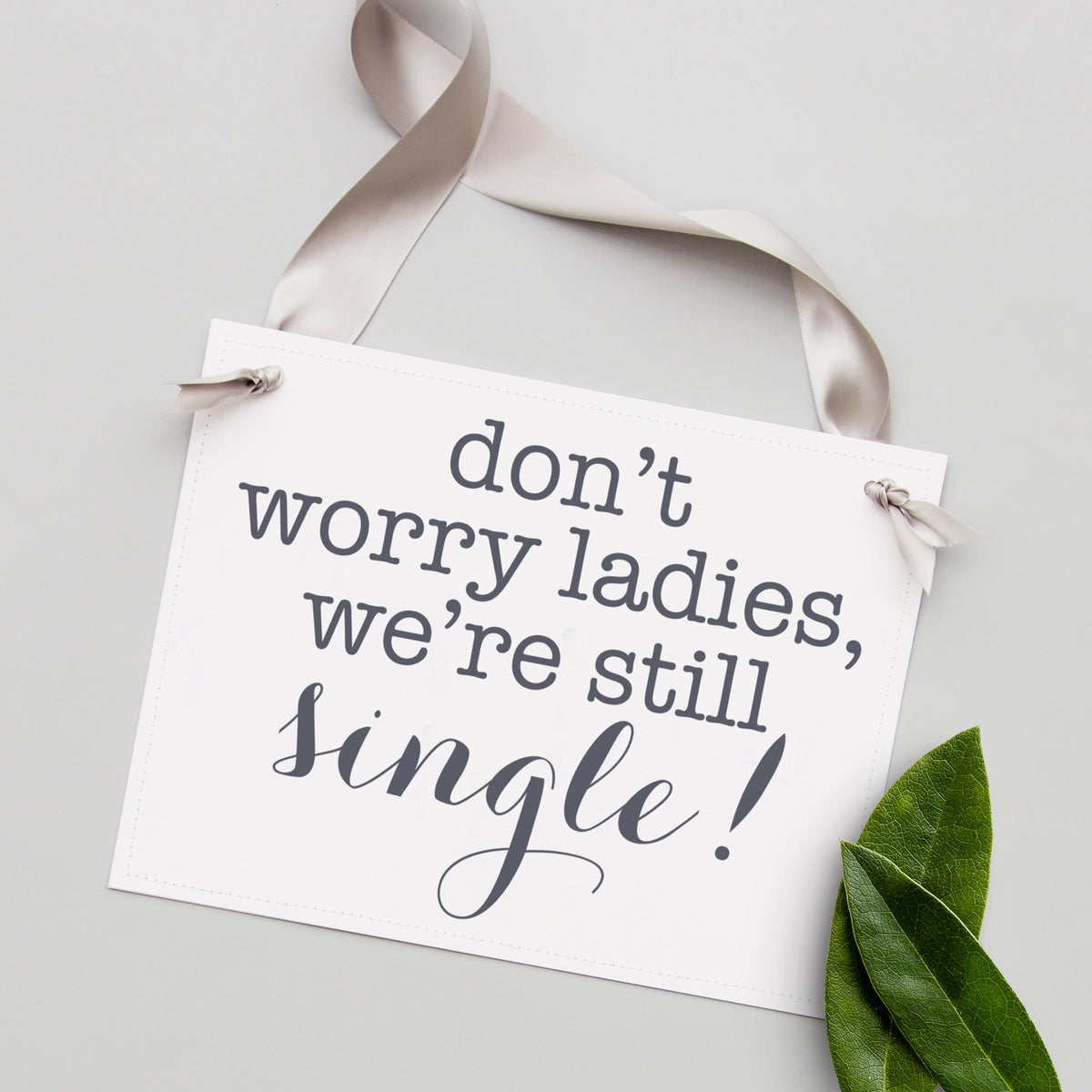 Think We're Cute, Just Wait for the Bride and Don't Worry Ladies, We're Still Single Sign Set