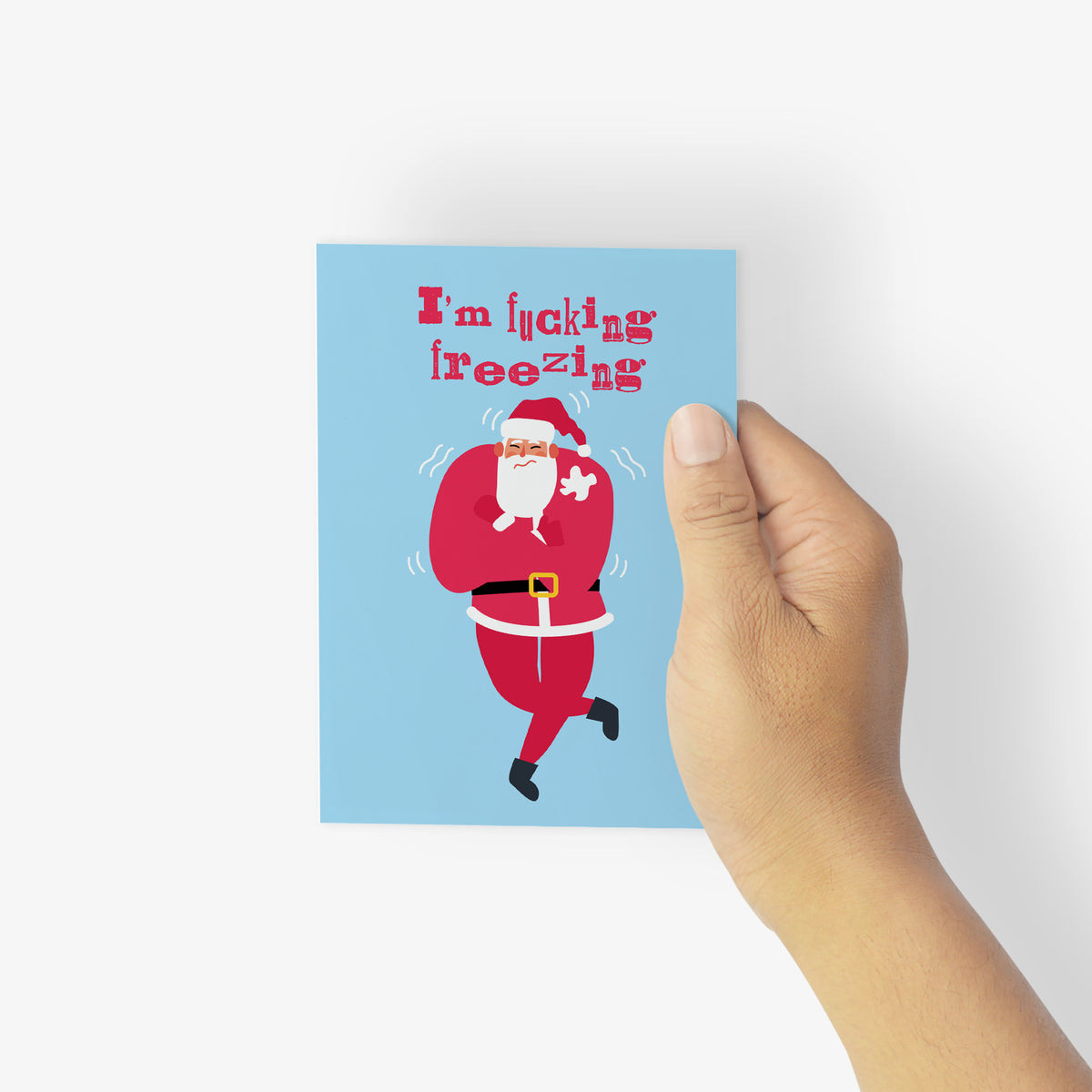 Funny Santa Christmas Greeting Cards, Set of 24