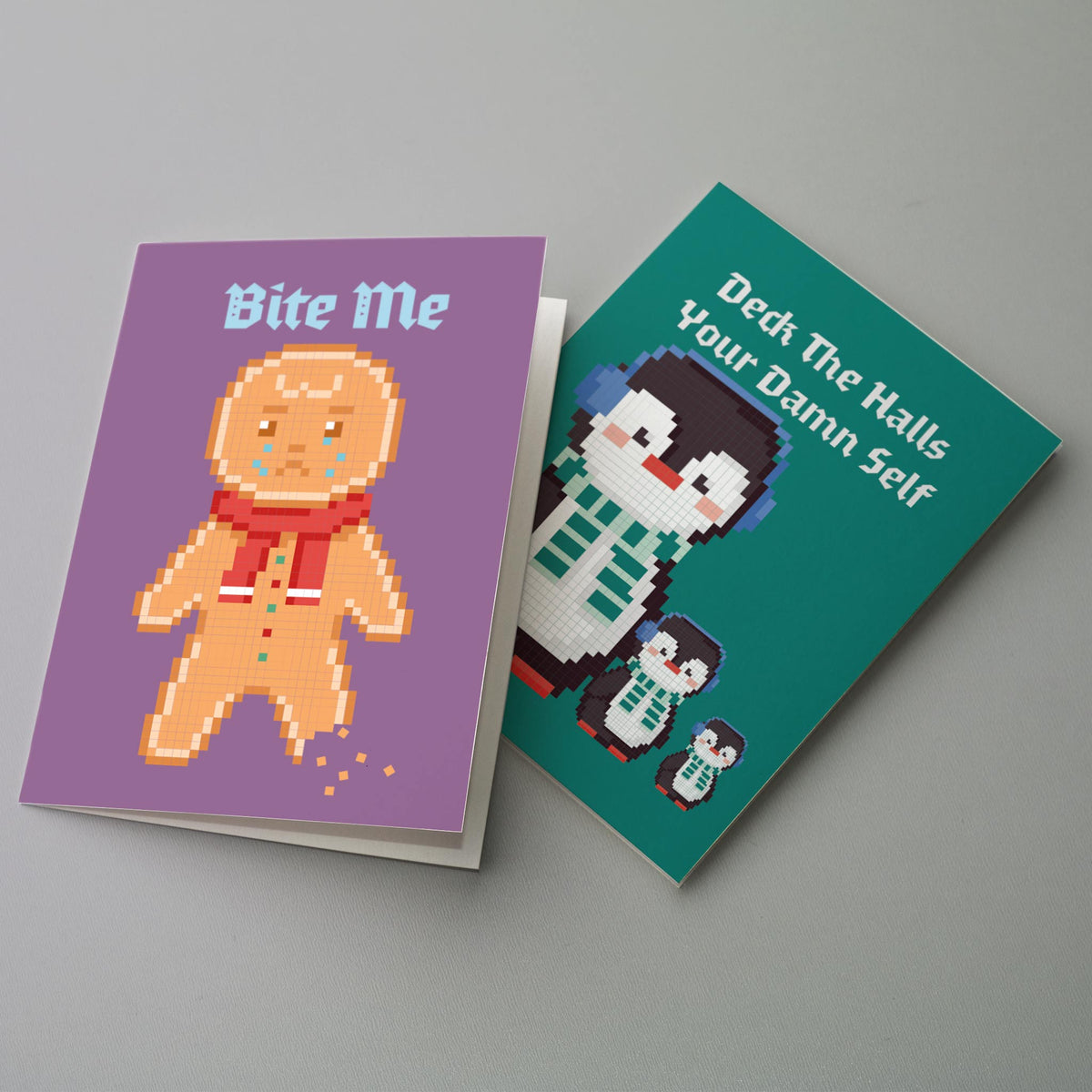 Arcade Video Game Christmas Cards, Set of 24