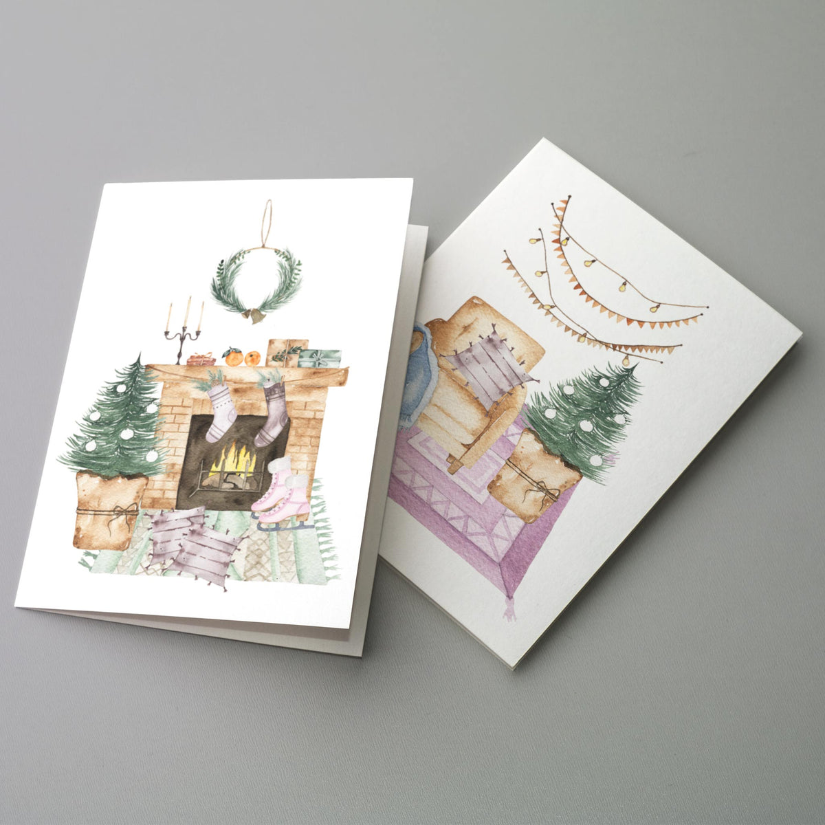 Cozy Home Holiday Greeting Cards, Set of 24