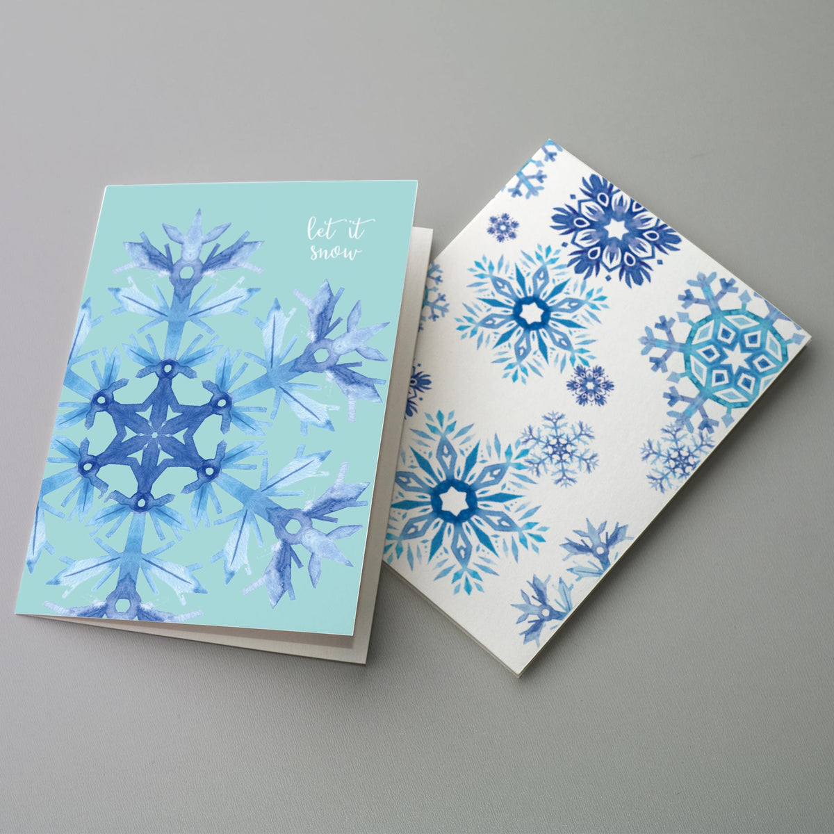Snowflake Holiday Greeting Cards, Set of 24