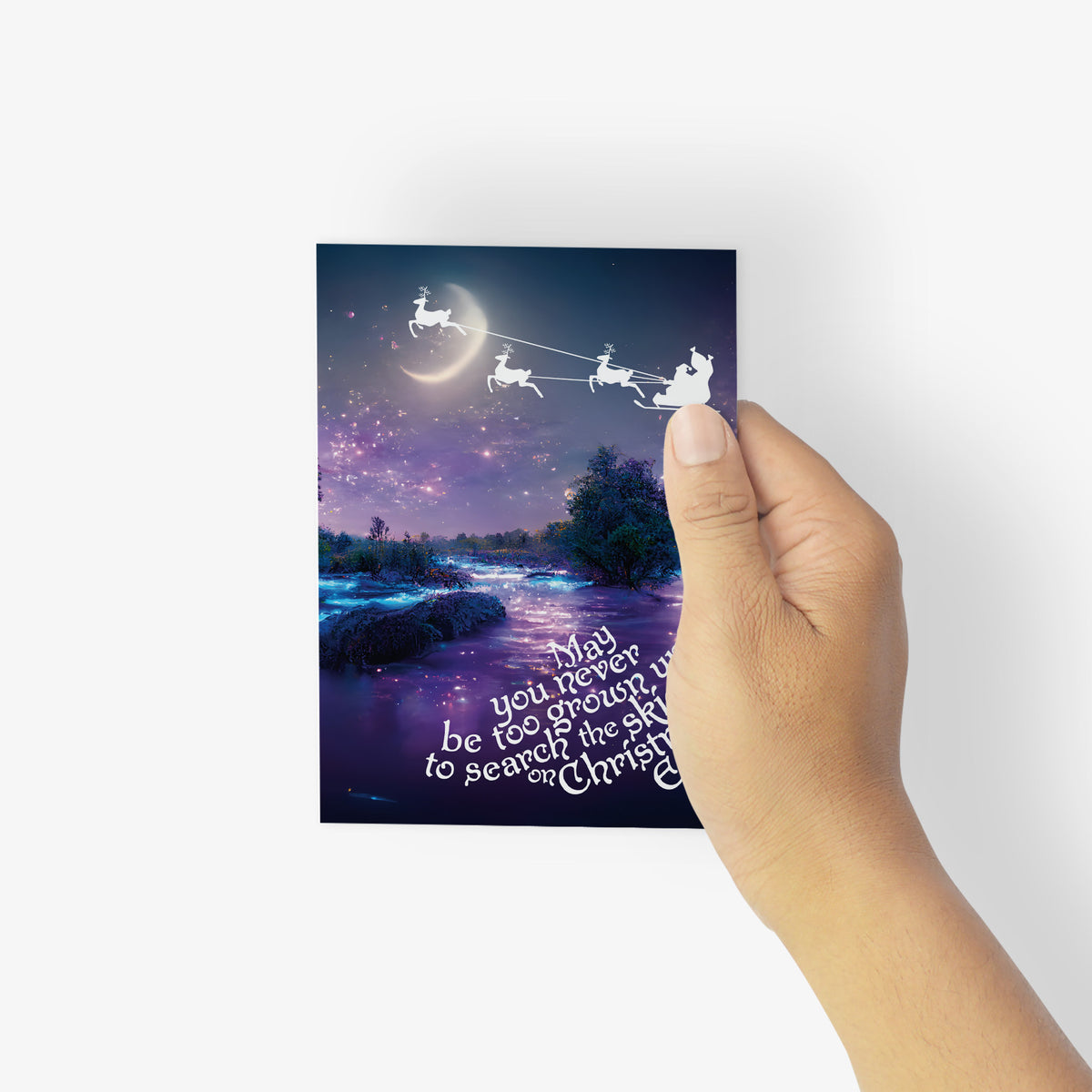Magical Christmas Eve Greeting Cards, Set of 24