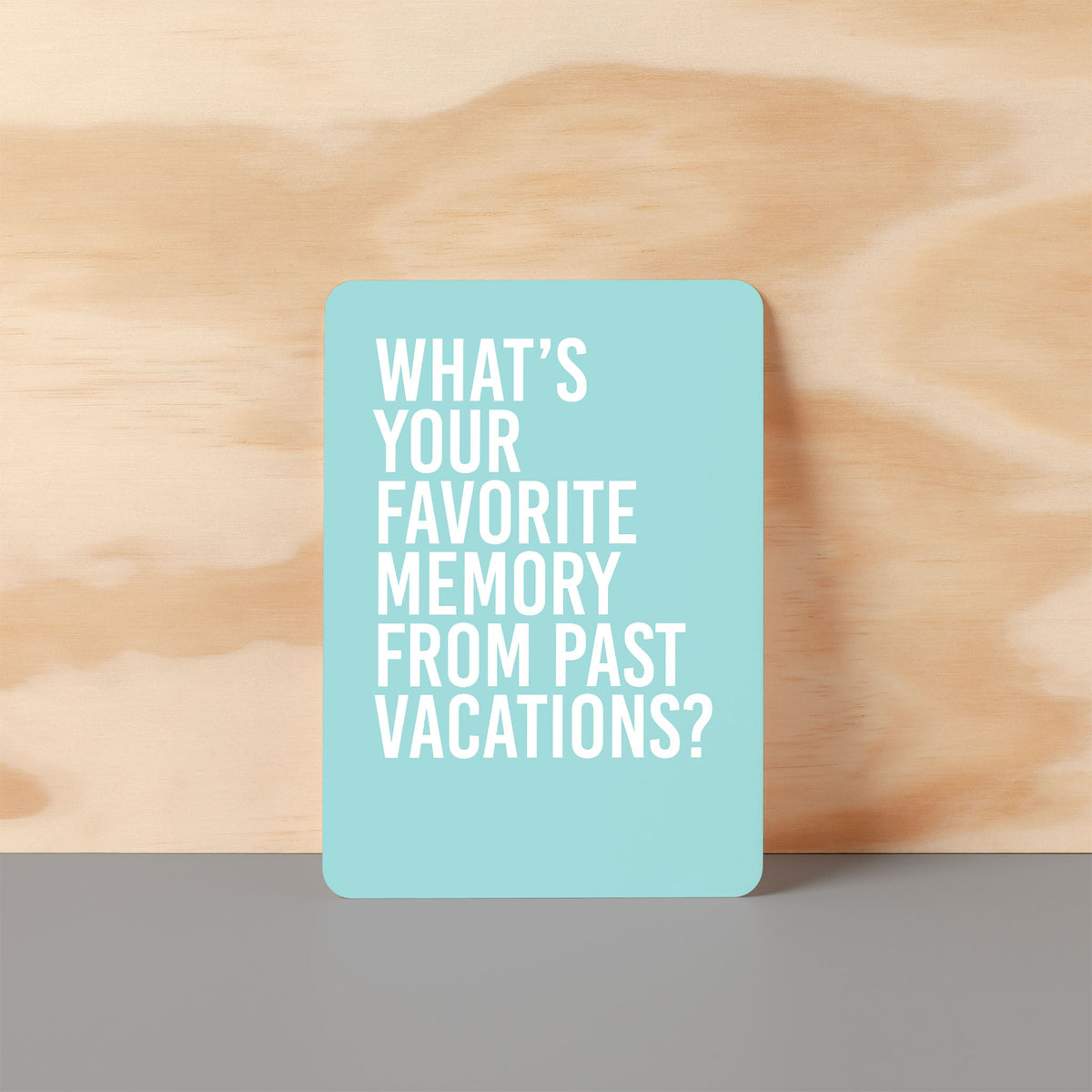 Family Vacation Conversation Starter Cards, Deck of 16