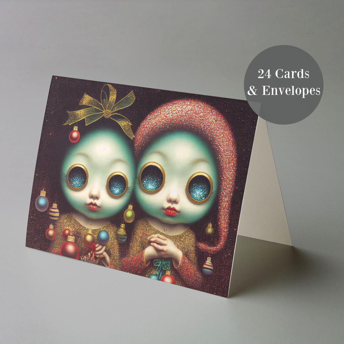 Gnome Holiday Greeting Cards, Set of 24