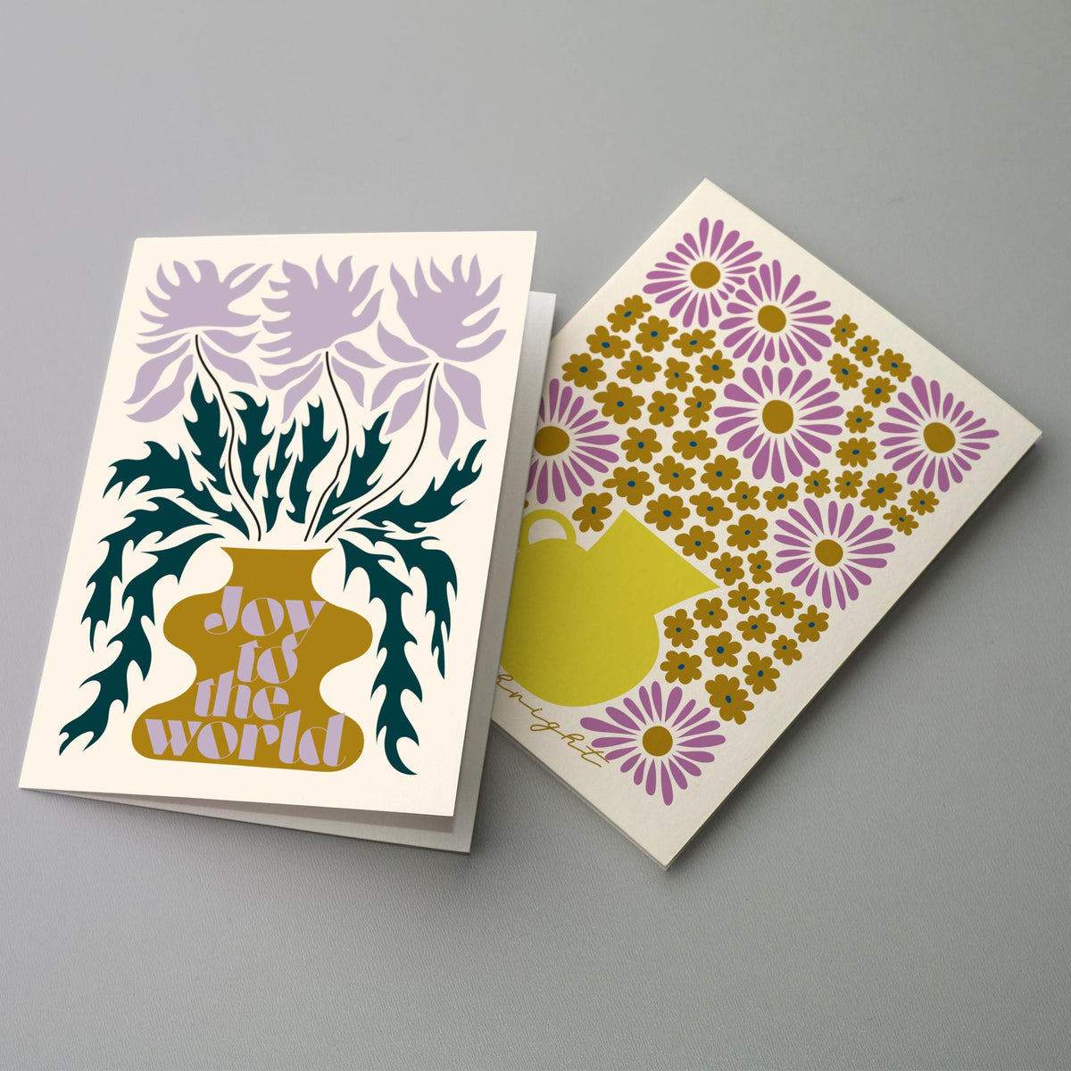Modern Botanical Christmas Cards, Set of 24