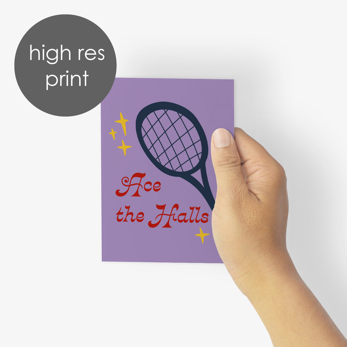 Tennis Christmas Greeting Cards, Set of 24