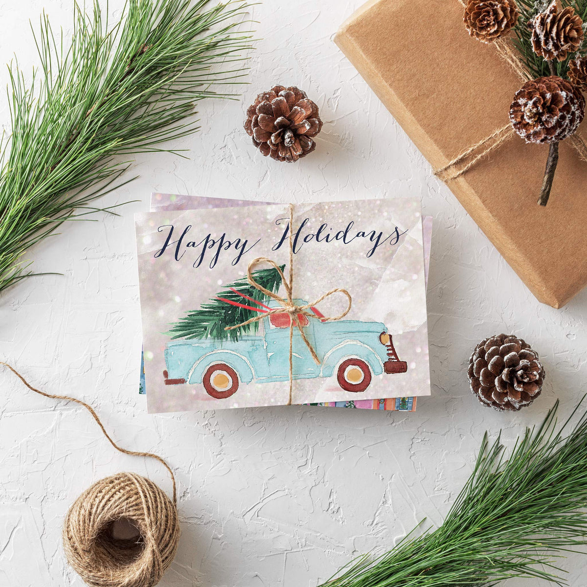Marble Christmas Cards, Set of 24