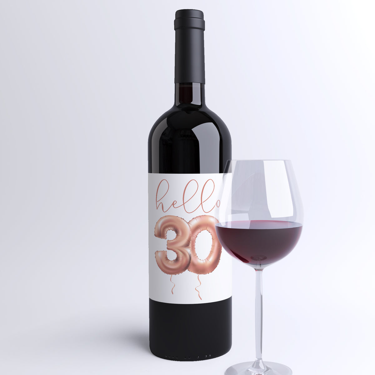 Dirty 30 Birthday Wine Labels, Pack of 4