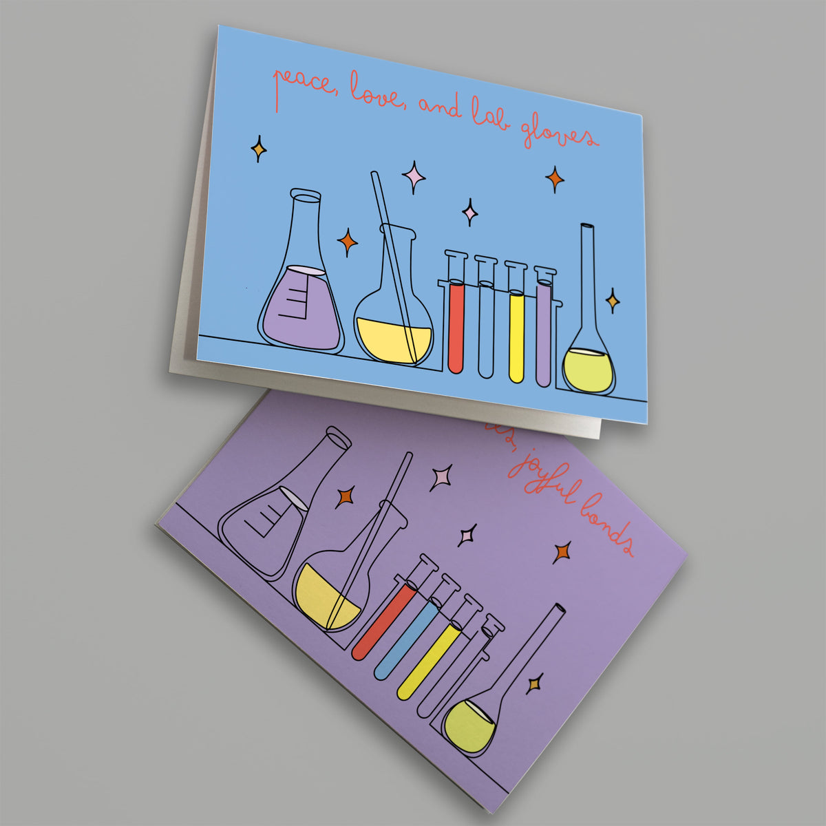 Scientist Christmas Greeting Cards, Set of 24