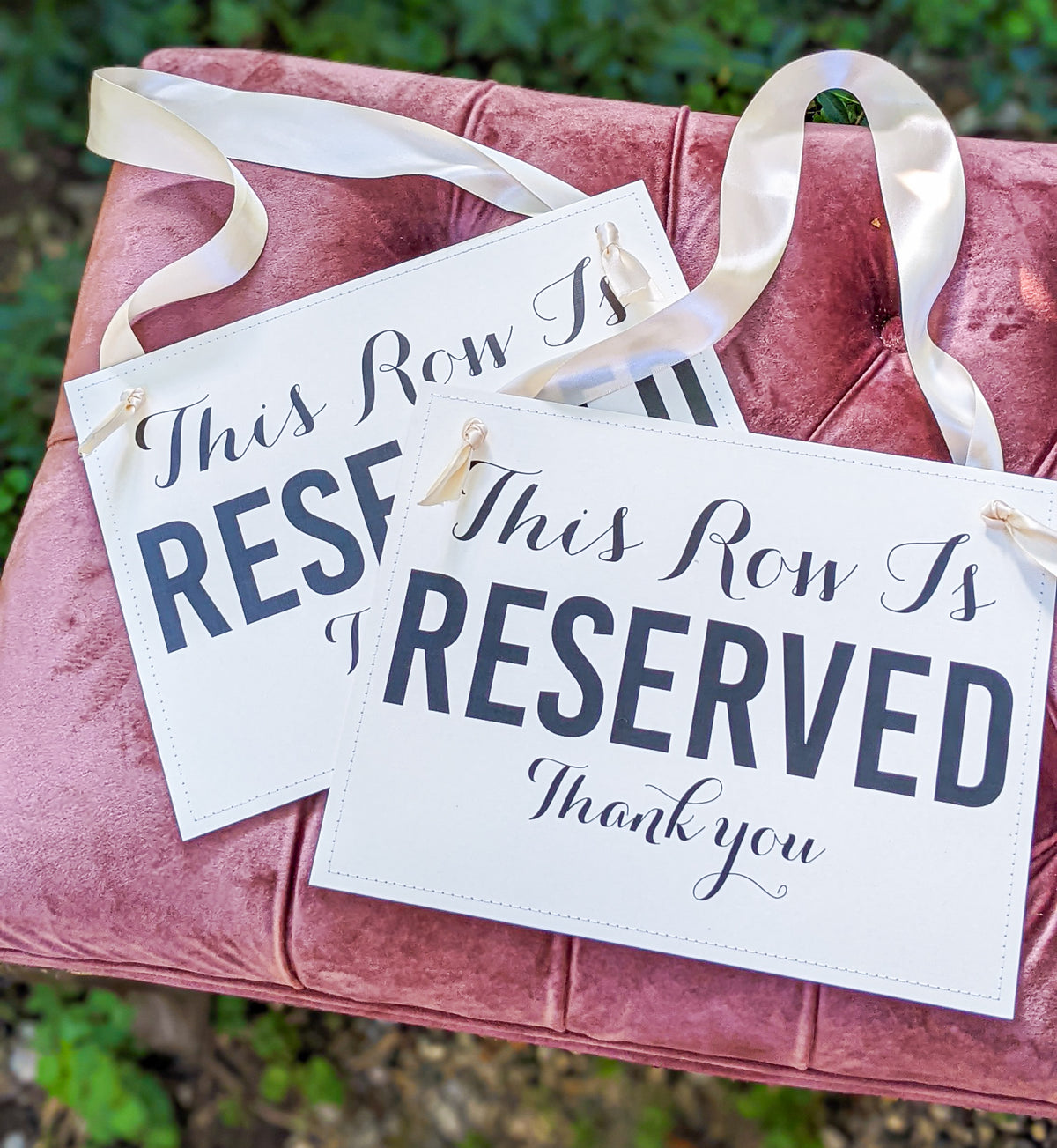 Reserved Row Signs, Set of 2