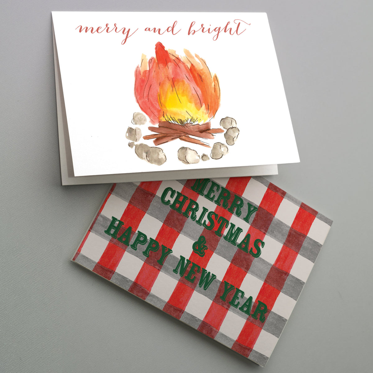 Vintage Camping Christmas Cards, Set of 24