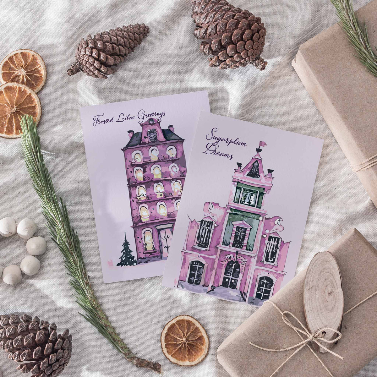 Christmas Neighborhood Greeting Cards, Set of 24
