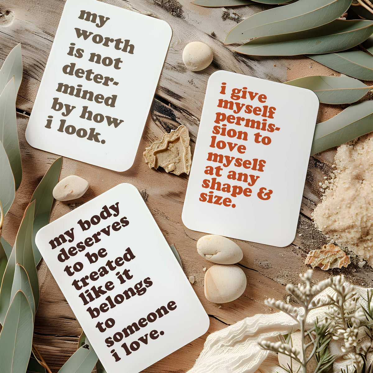 Body Positive Affirmation Cards, Deck of 16