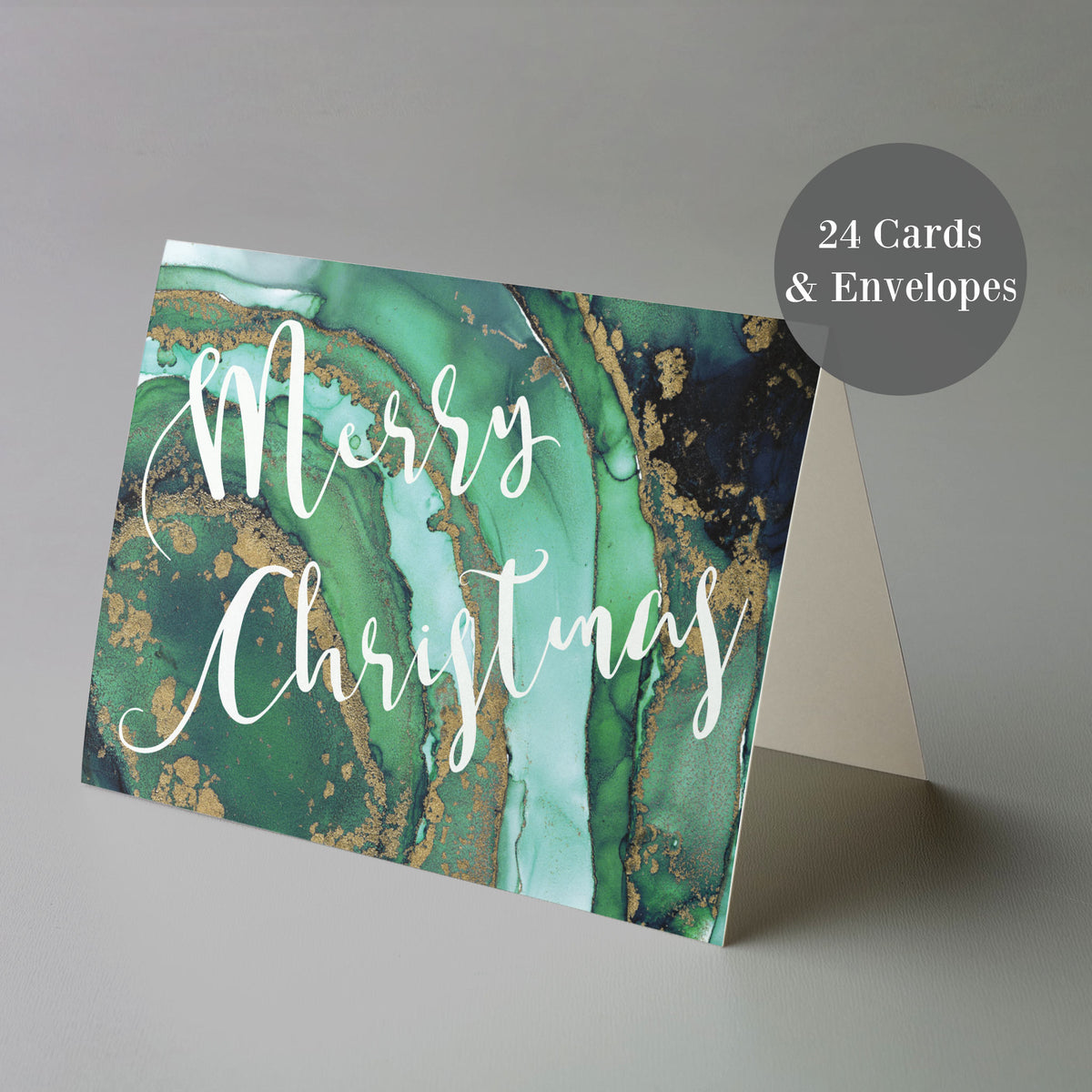 Modern Abstract Merry Christmas Cards, Set of 24