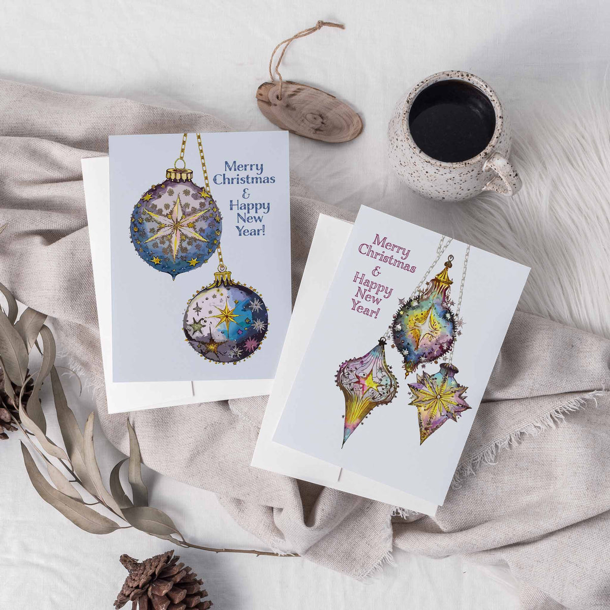 Celestial Merry Christmas Cards, Set of 24