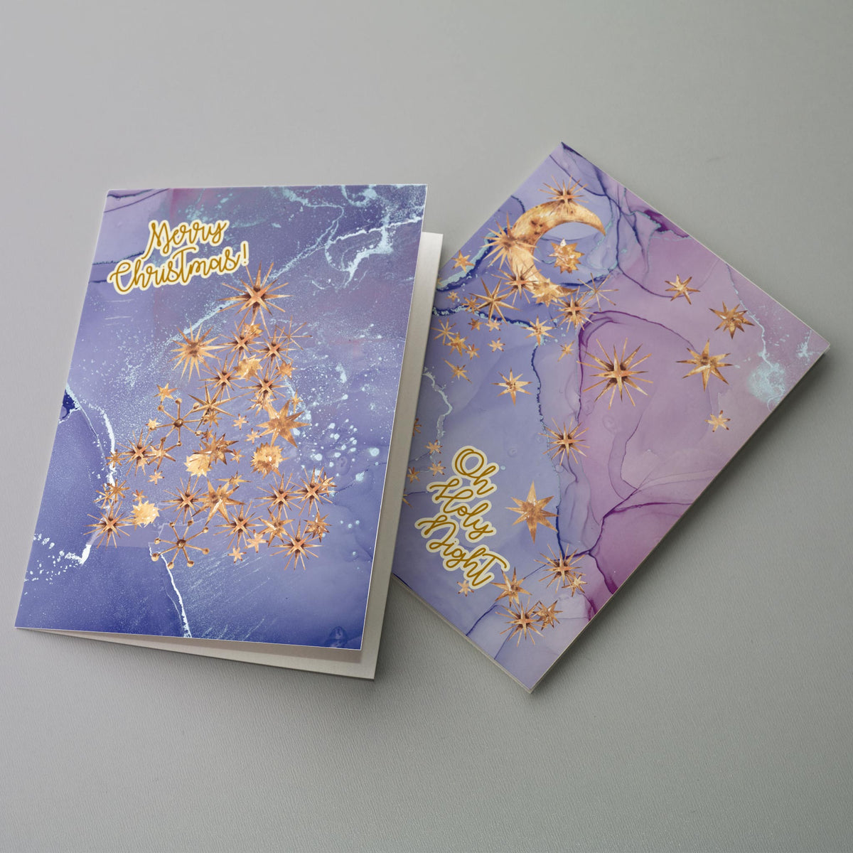 Starry Night Merry Christmas Cards, Set of 24