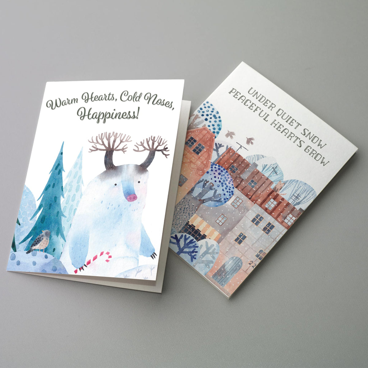 Peaceful Winter Greeting Cards, Set of 24